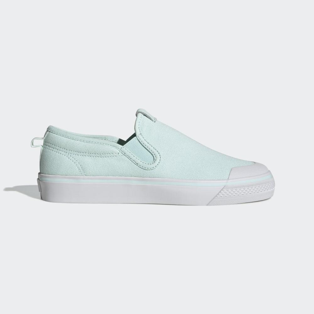 Adidas Women's Nizza Slip on Mint/White Ireland F34910